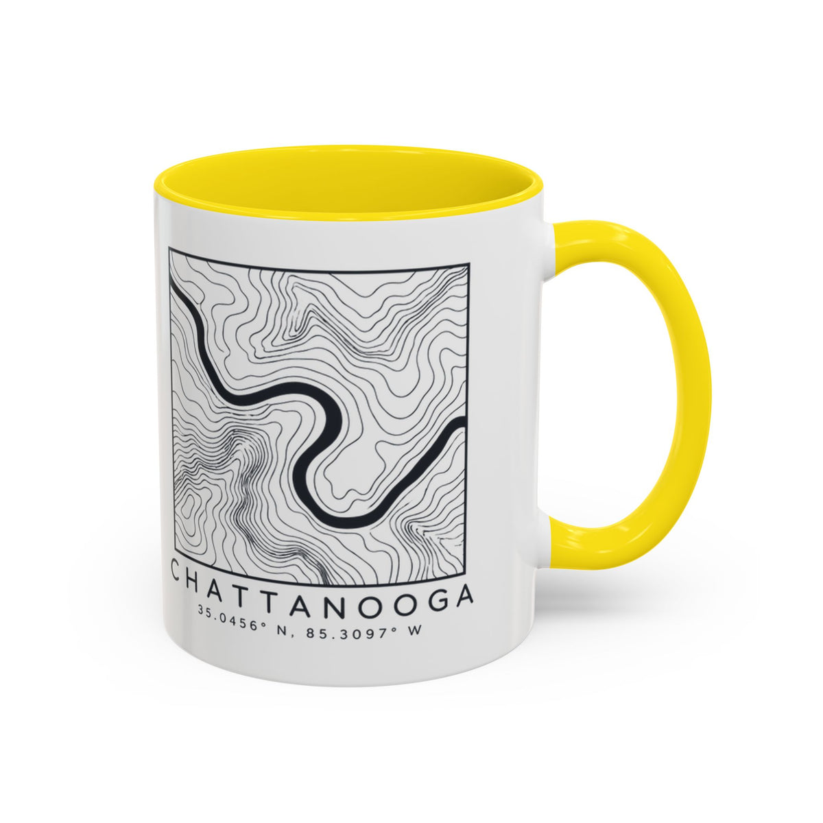 Chattanooga Topo Map Accent Mug