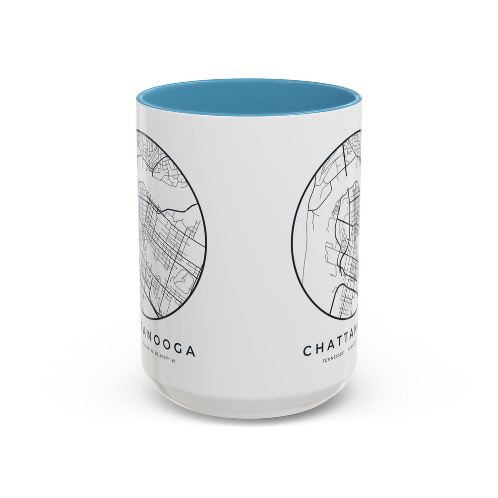 Chattanooga Street Map Accent Mug