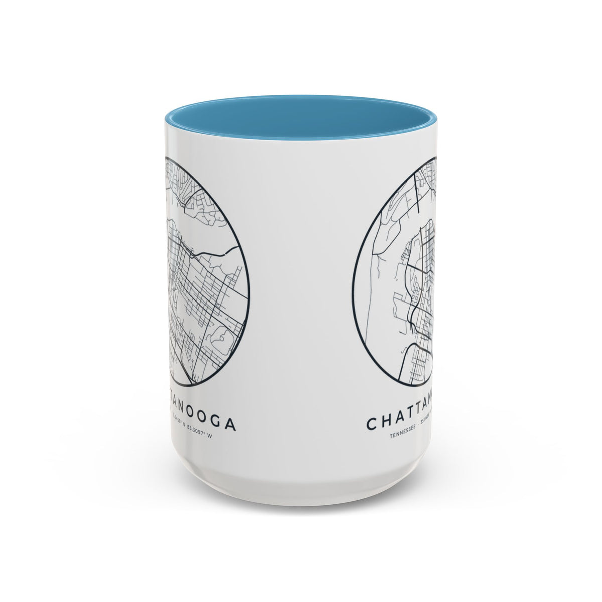 Chattanooga Street Map Accent Mug