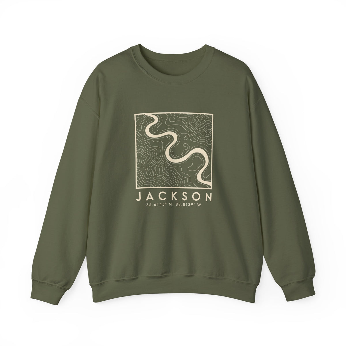 Jackson Topo Map Crewneck Sweatshirt