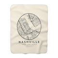 Nashville Street Map Sherpa Blanket