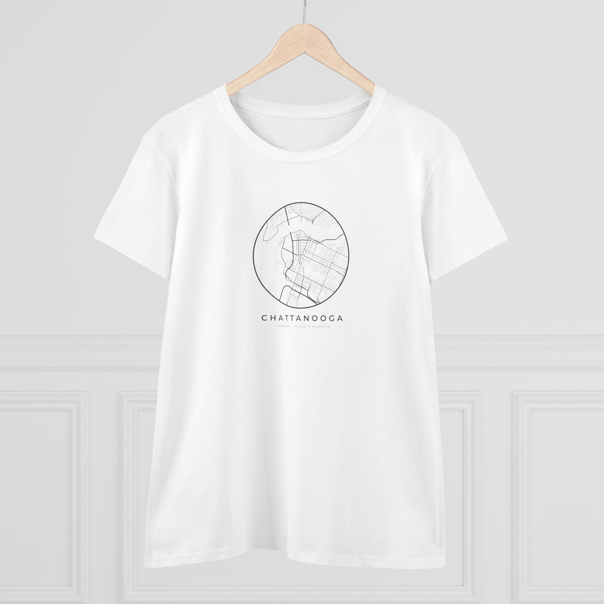 Chattanooga Street Map Women's T-Shirt