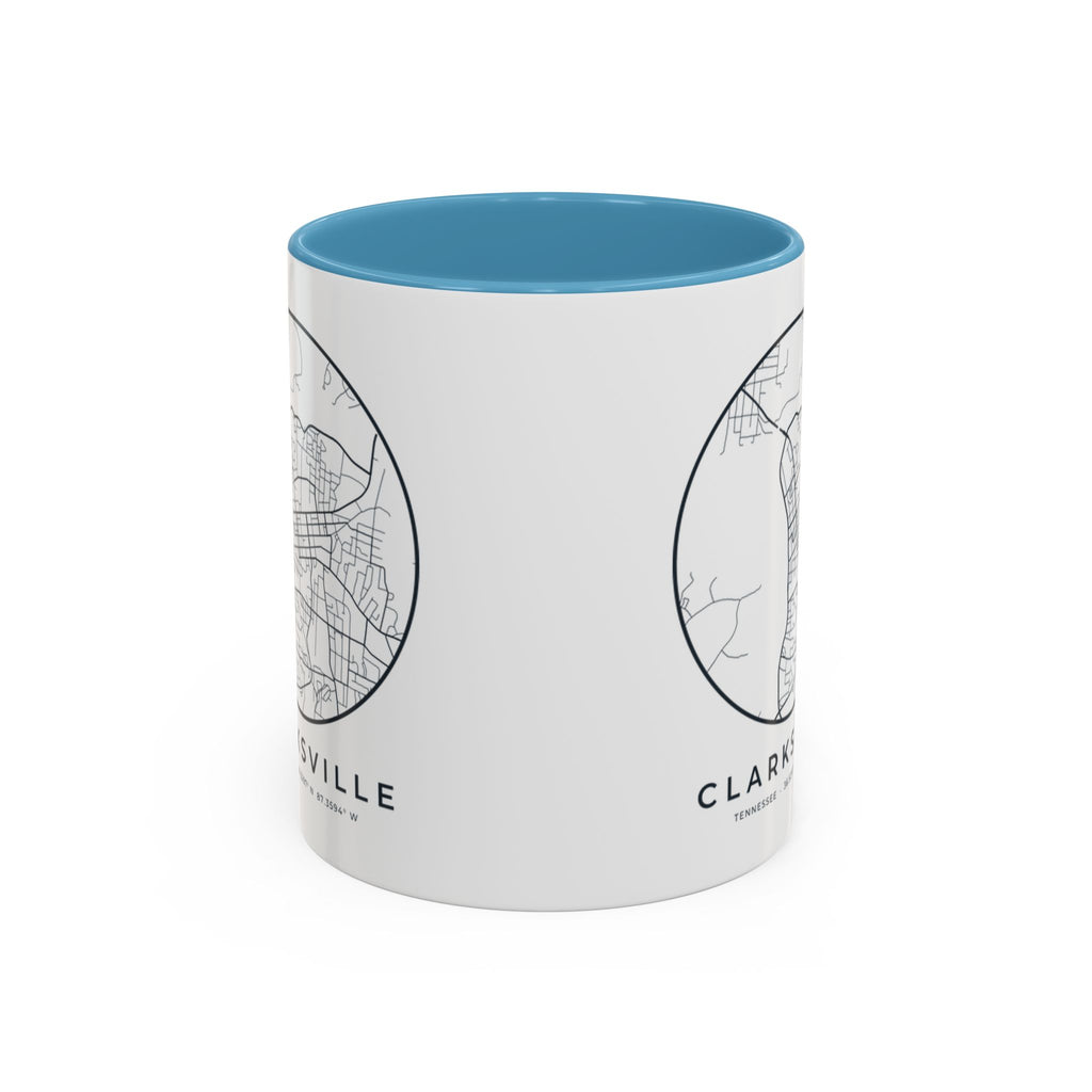 Clarksville Street Map Accent Mug
