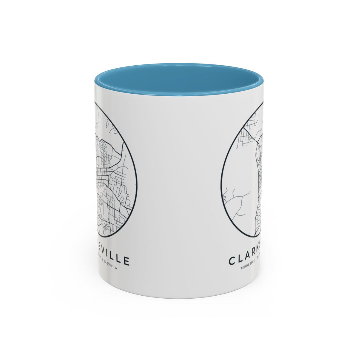 Clarksville Street Map Accent Mug