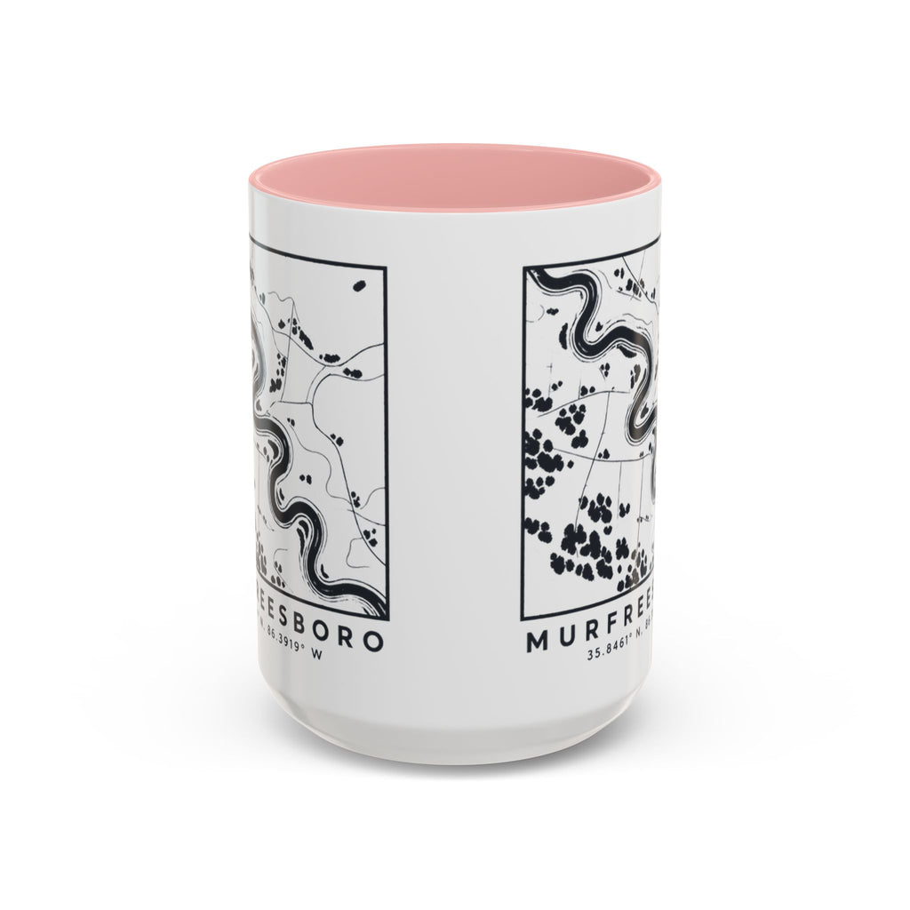Murfreesboro Topo Map Accent Mug