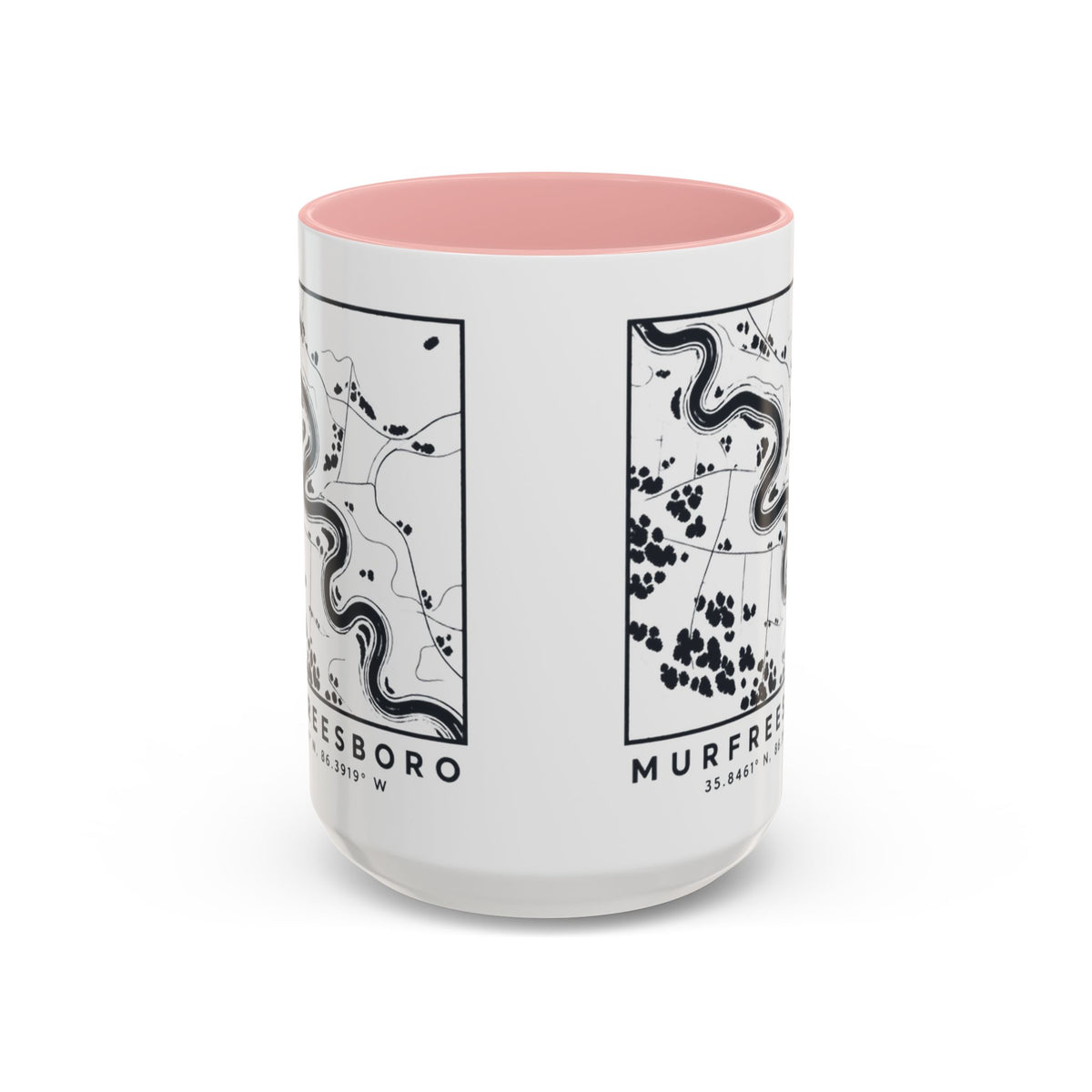 Murfreesboro Topo Map Accent Mug