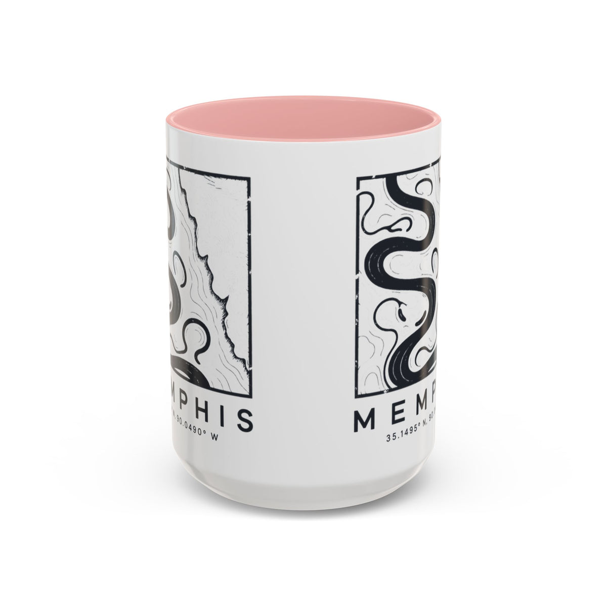 Memphis Topo Map Accent Mug