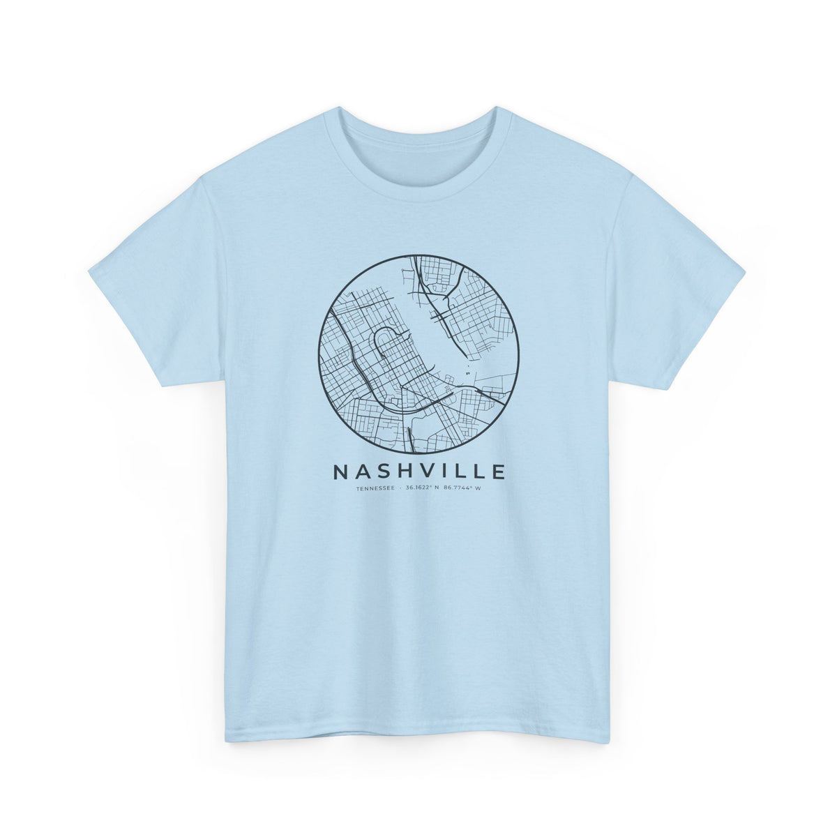 Nashville Street Map T-Shirt