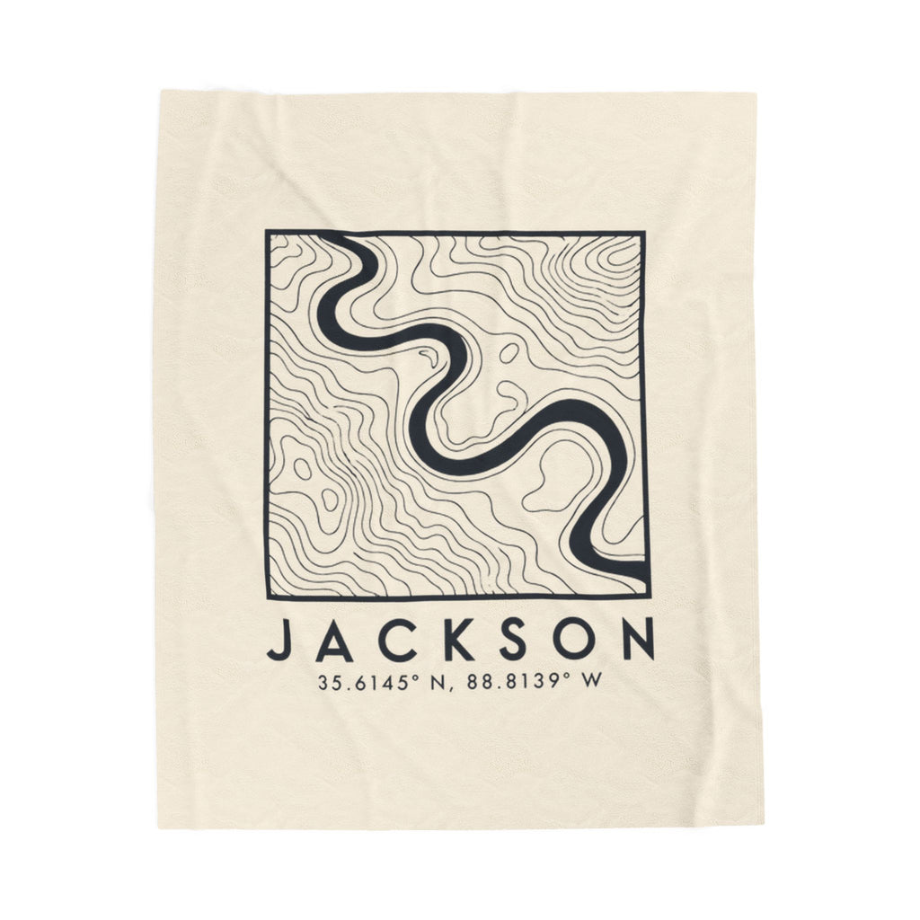 Jackson Topo Map Blanket