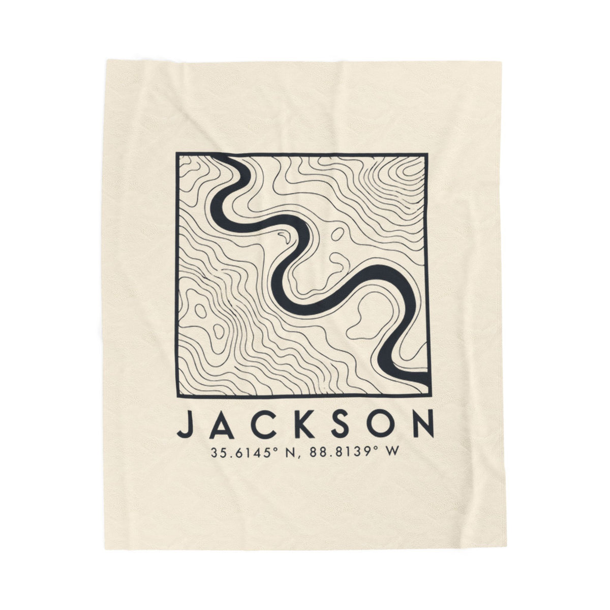 Jackson Topo Map Blanket