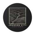 Johnson City Topo Map Sticker (Black)