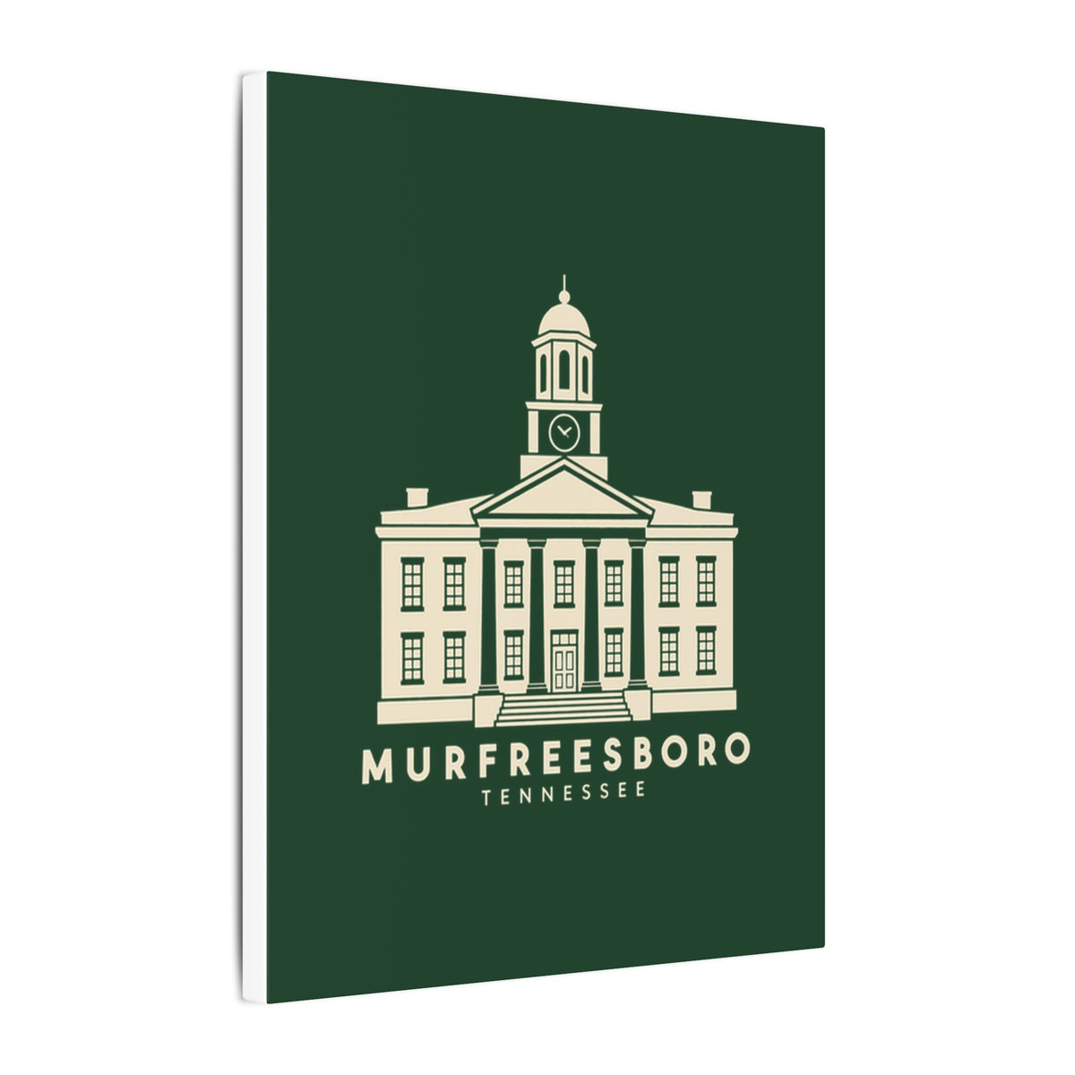 Murfreesboro Rutherford County Courthouse Canvas Print (Forest Green)