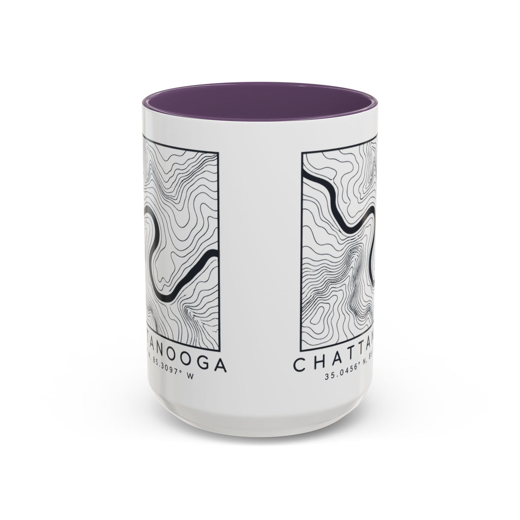 Chattanooga Topo Map Accent Mug