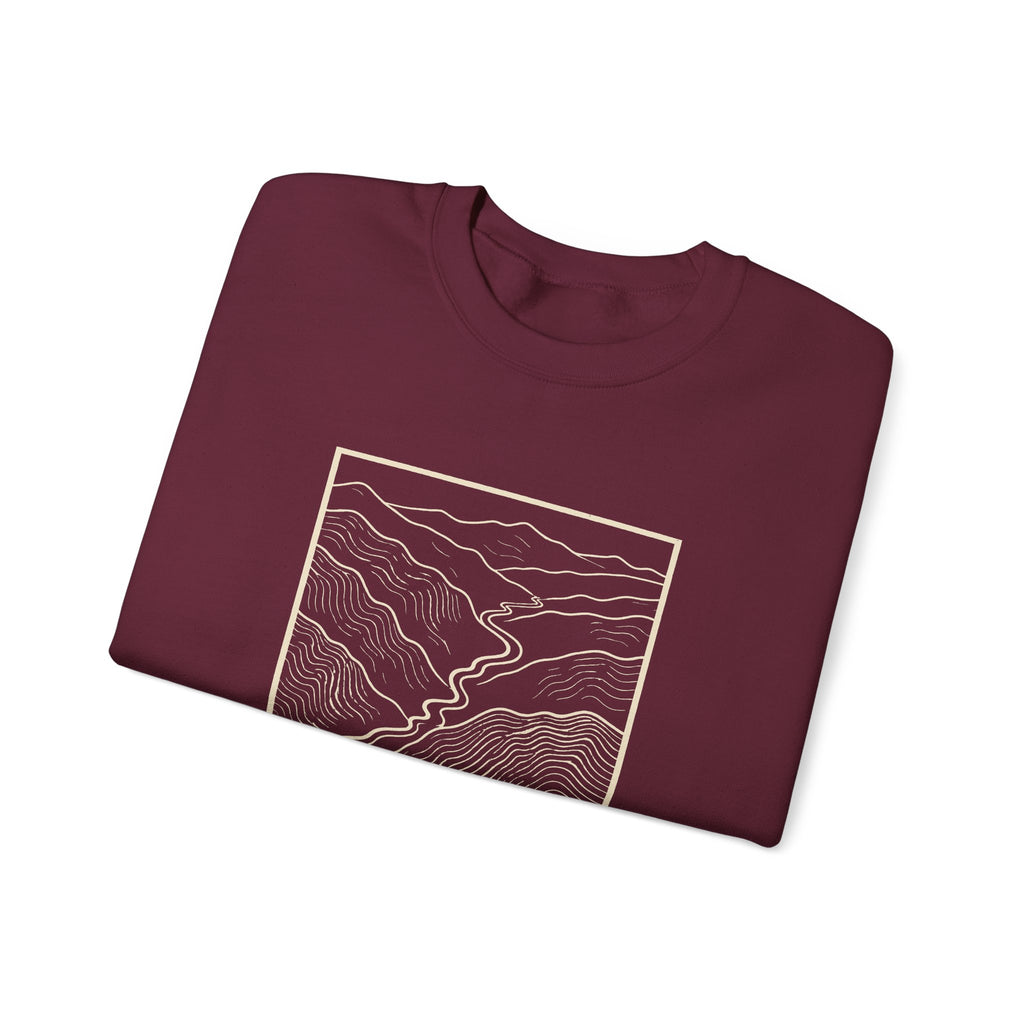 Johnson City Topo Map Crewneck Sweatshirt