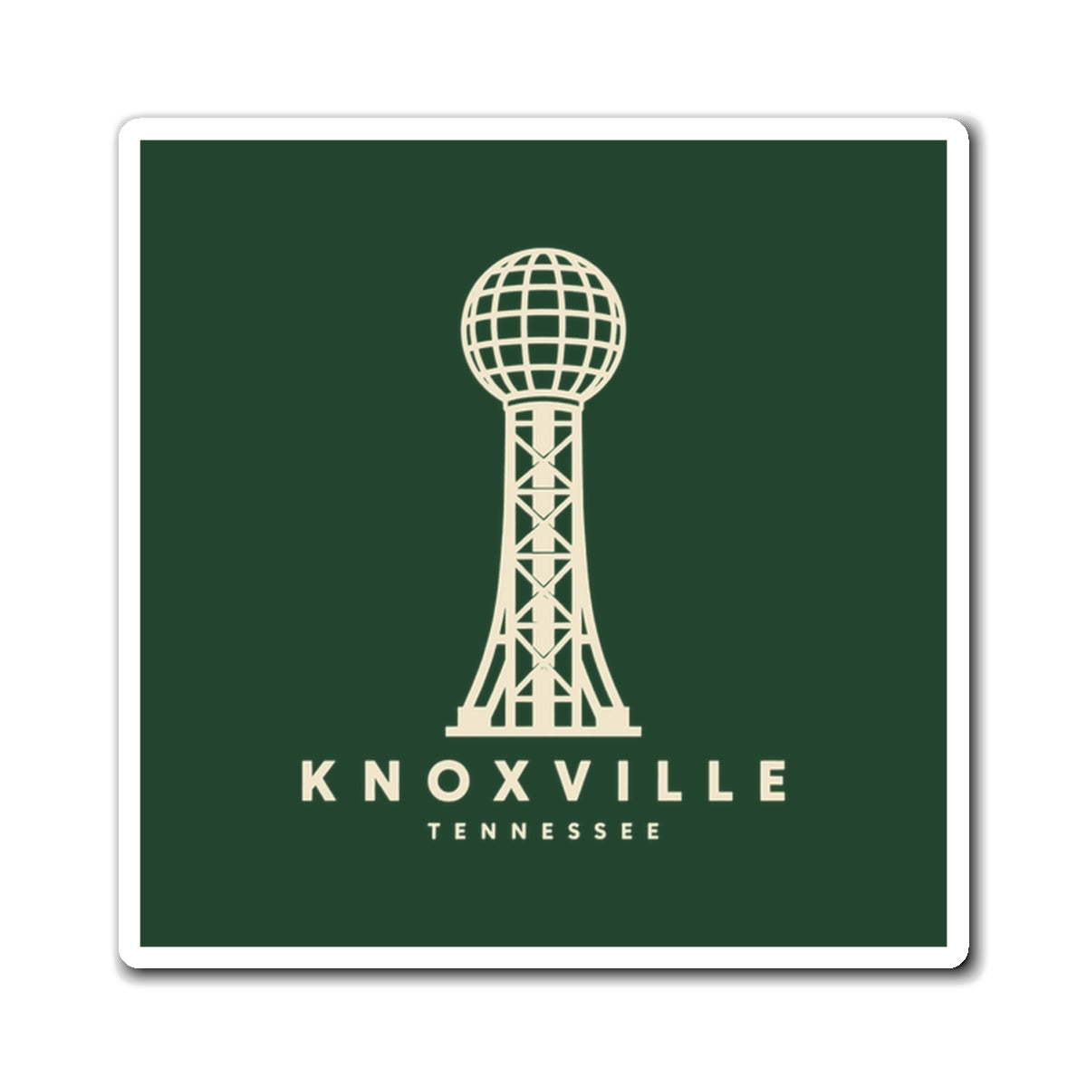 Knoxville Sunsphere Magnet (Forest Green)
