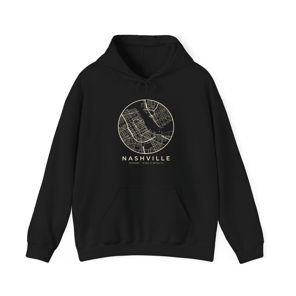 Nashville Street Map Hoodie
