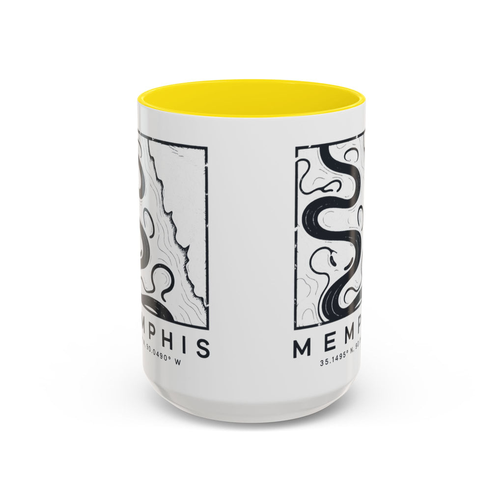 Memphis Topo Map Accent Mug
