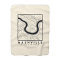 Nashville Topo Map Sherpa Blanket