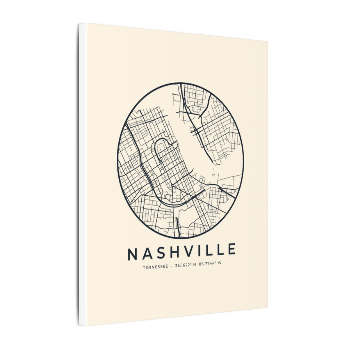 Nashville Street Map Canvas Print