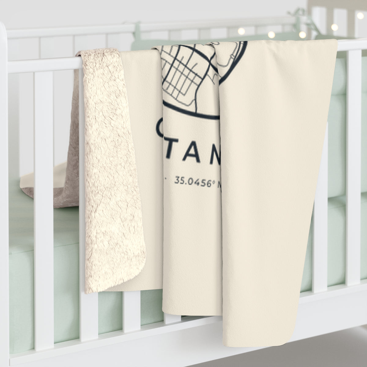Chattanooga Street Map Sherpa Blanket