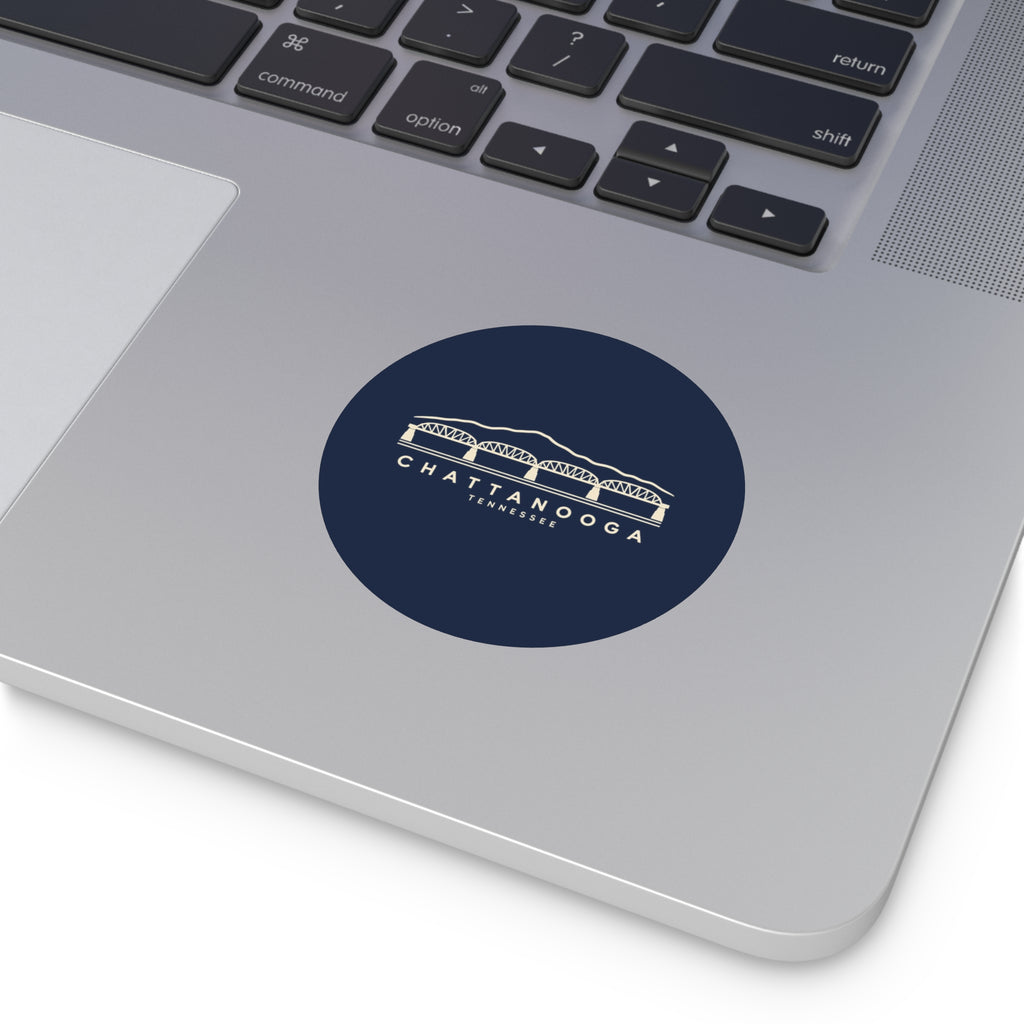 Chattanooga Walnut Street Bridge Sticker (Navy)