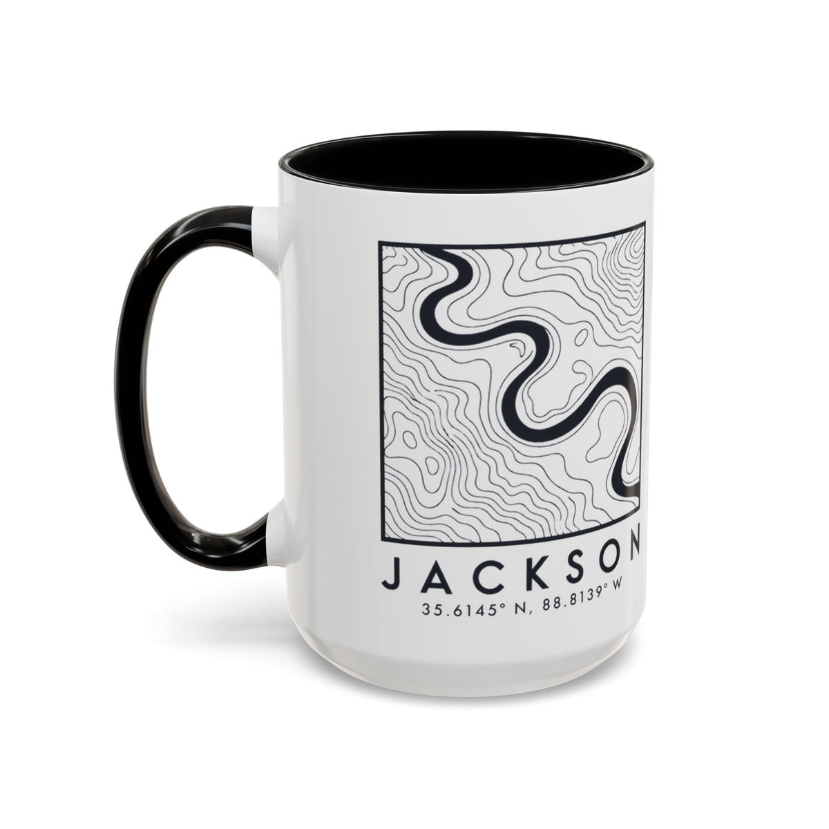 Jackson Topo Map Accent Mug