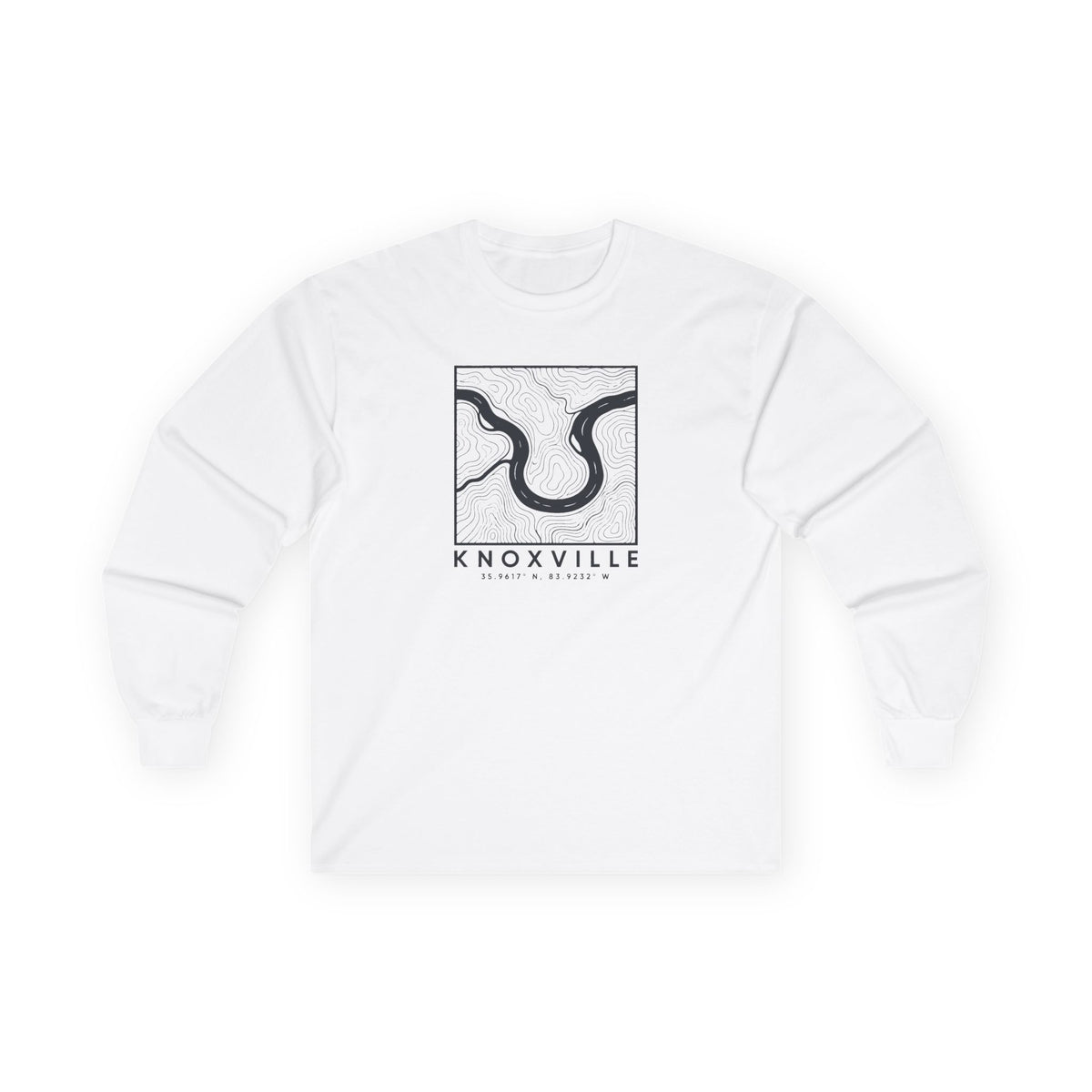 Knoxville Topo Map Long Sleeve T-Shirt