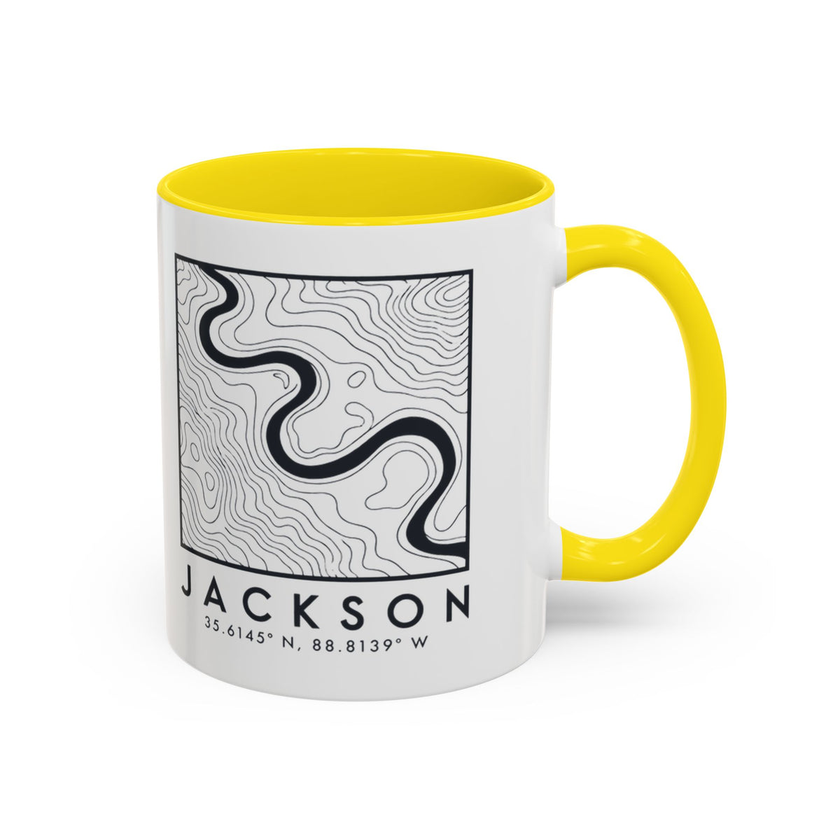 Jackson Topo Map Accent Mug