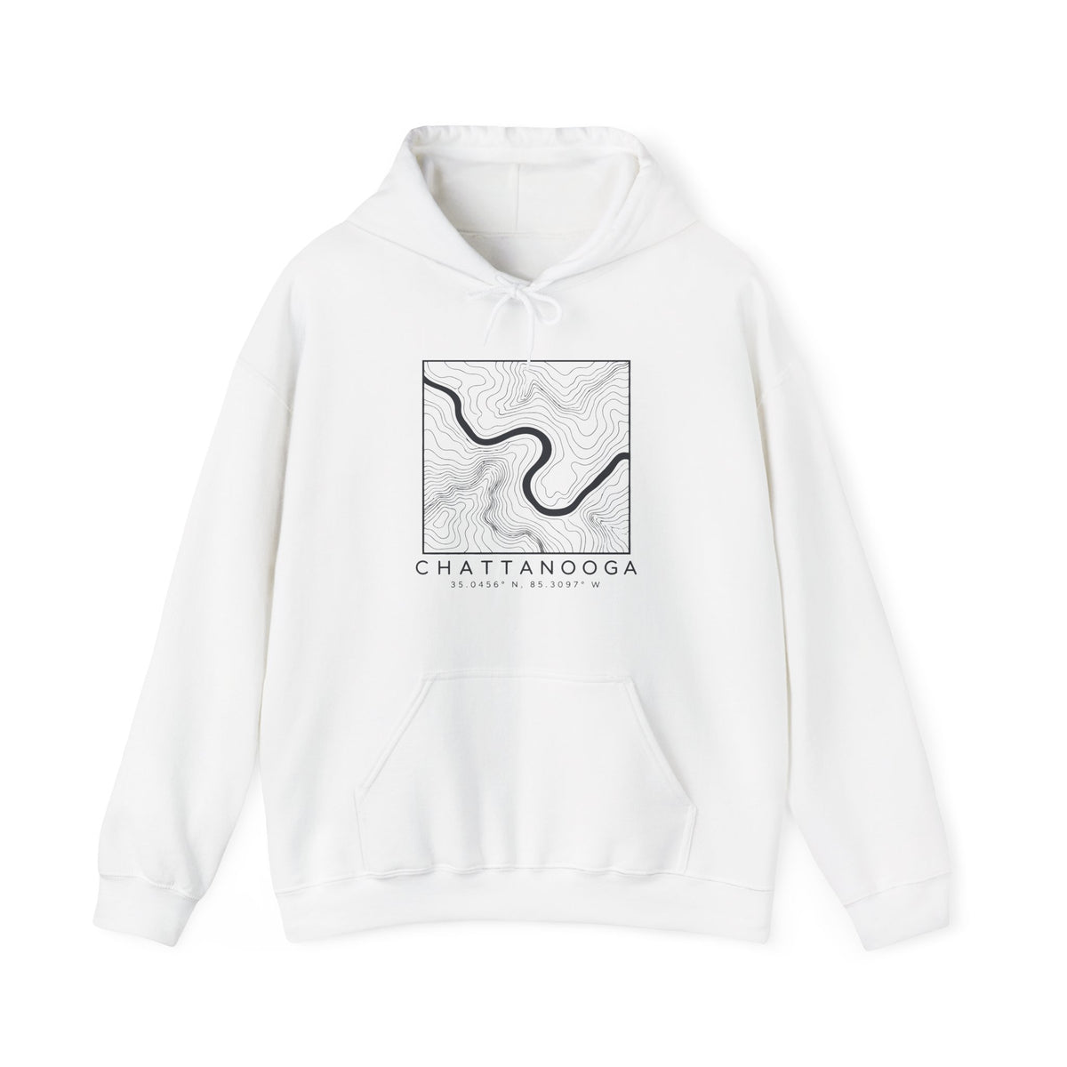 Chattanooga Topo Map Hoodie