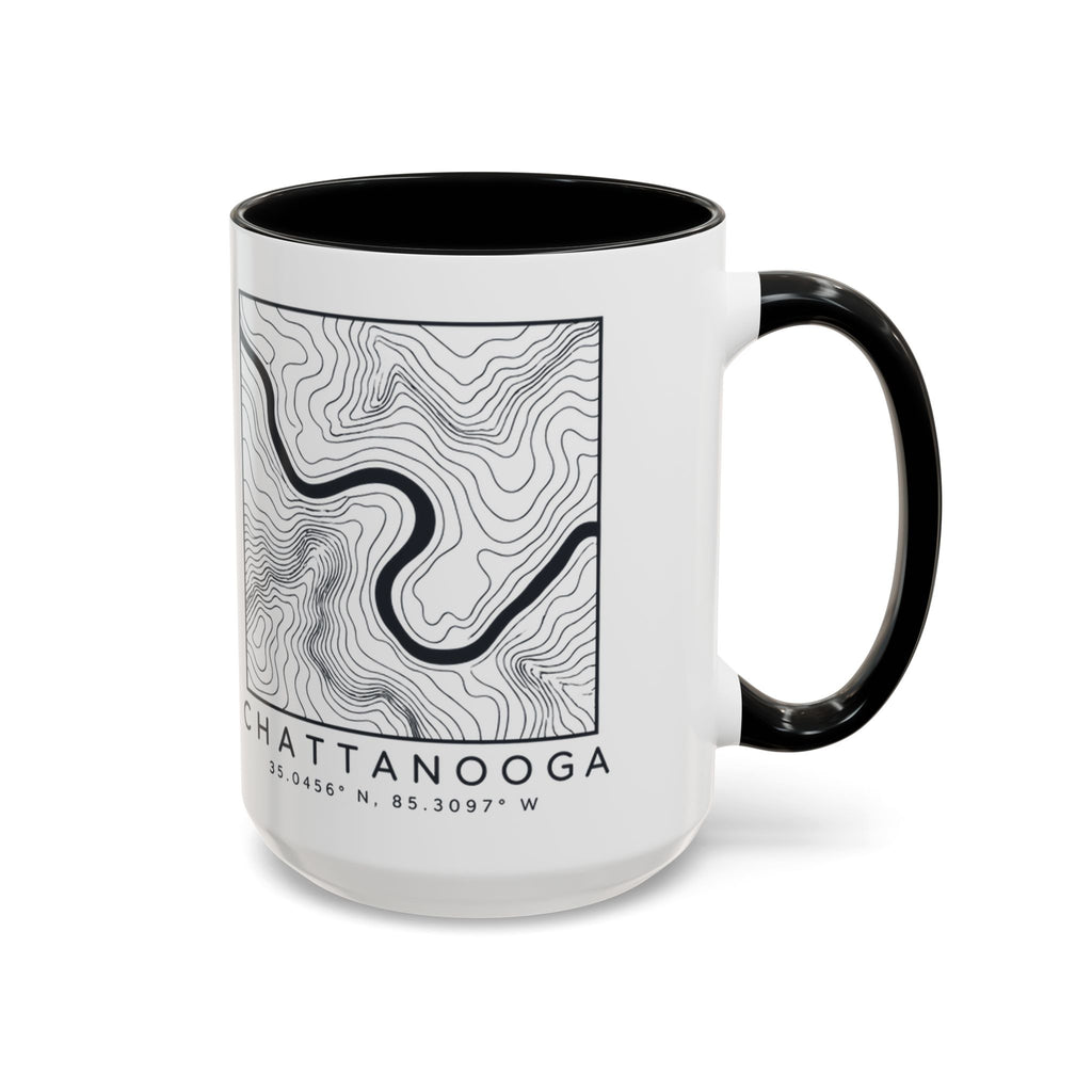 Chattanooga Topo Map Accent Mug