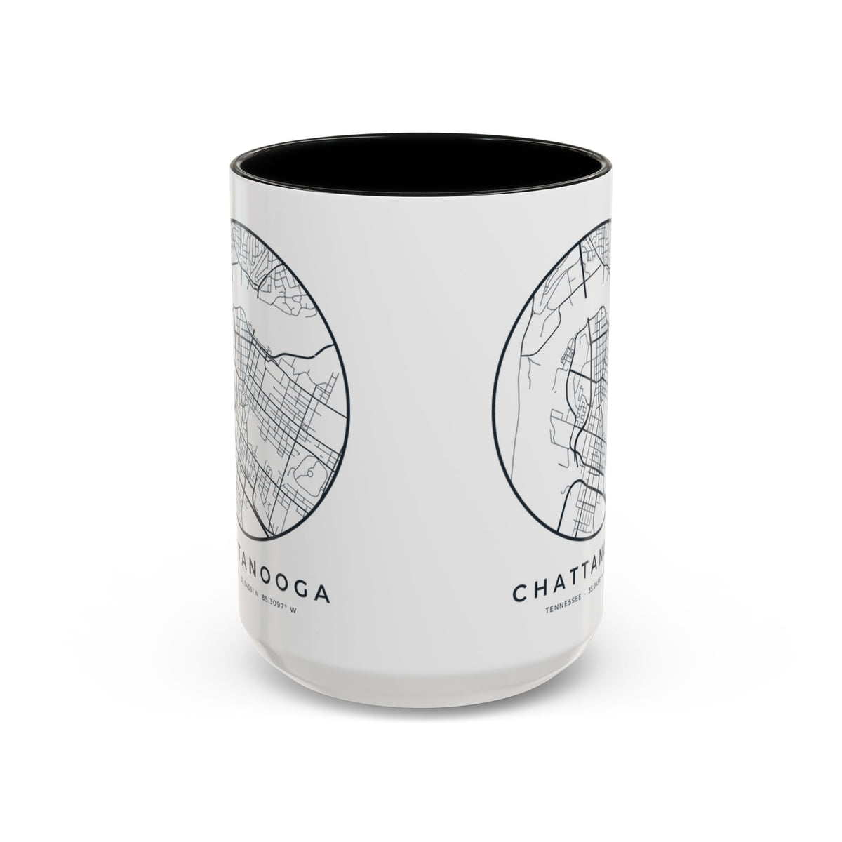Chattanooga Street Map Accent Mug