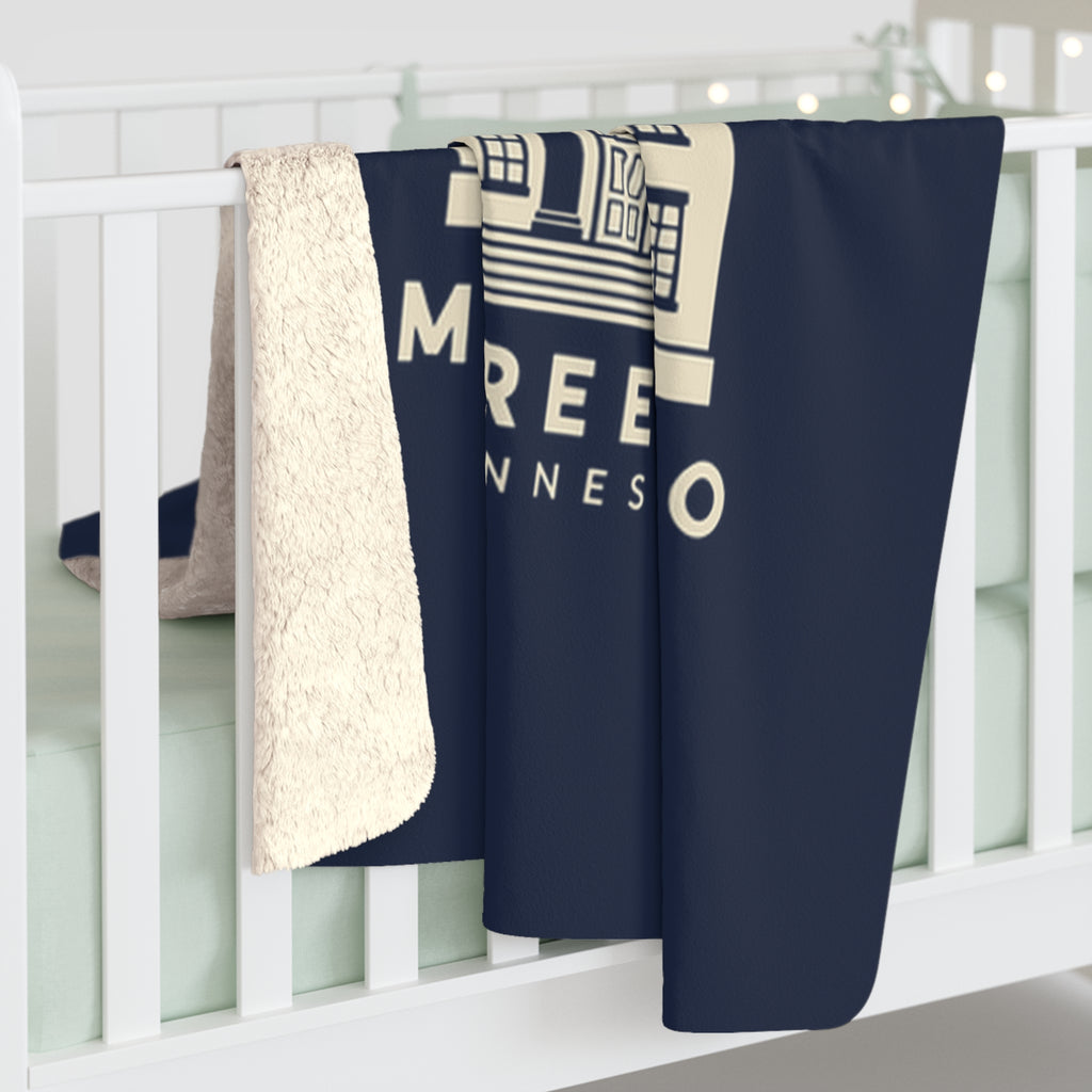 Murfreesboro Rutherford County Courthouse Sherpa Blanket (Navy)