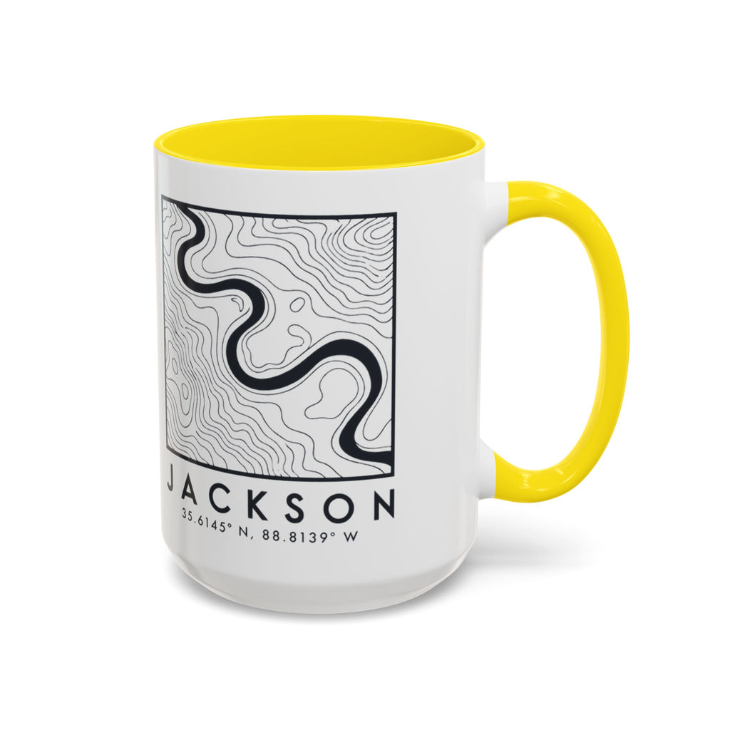 Jackson Topo Map Accent Mug