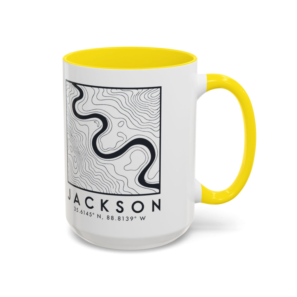 Jackson Topo Map Accent Mug
