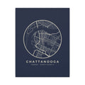 Chattanooga Street Map Canvas Print (Navy)