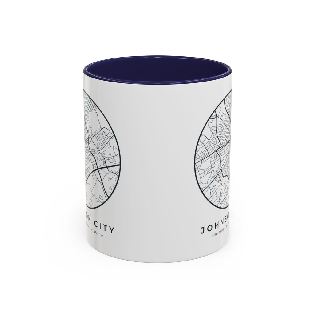 Johnson City Street Map Accent Mug