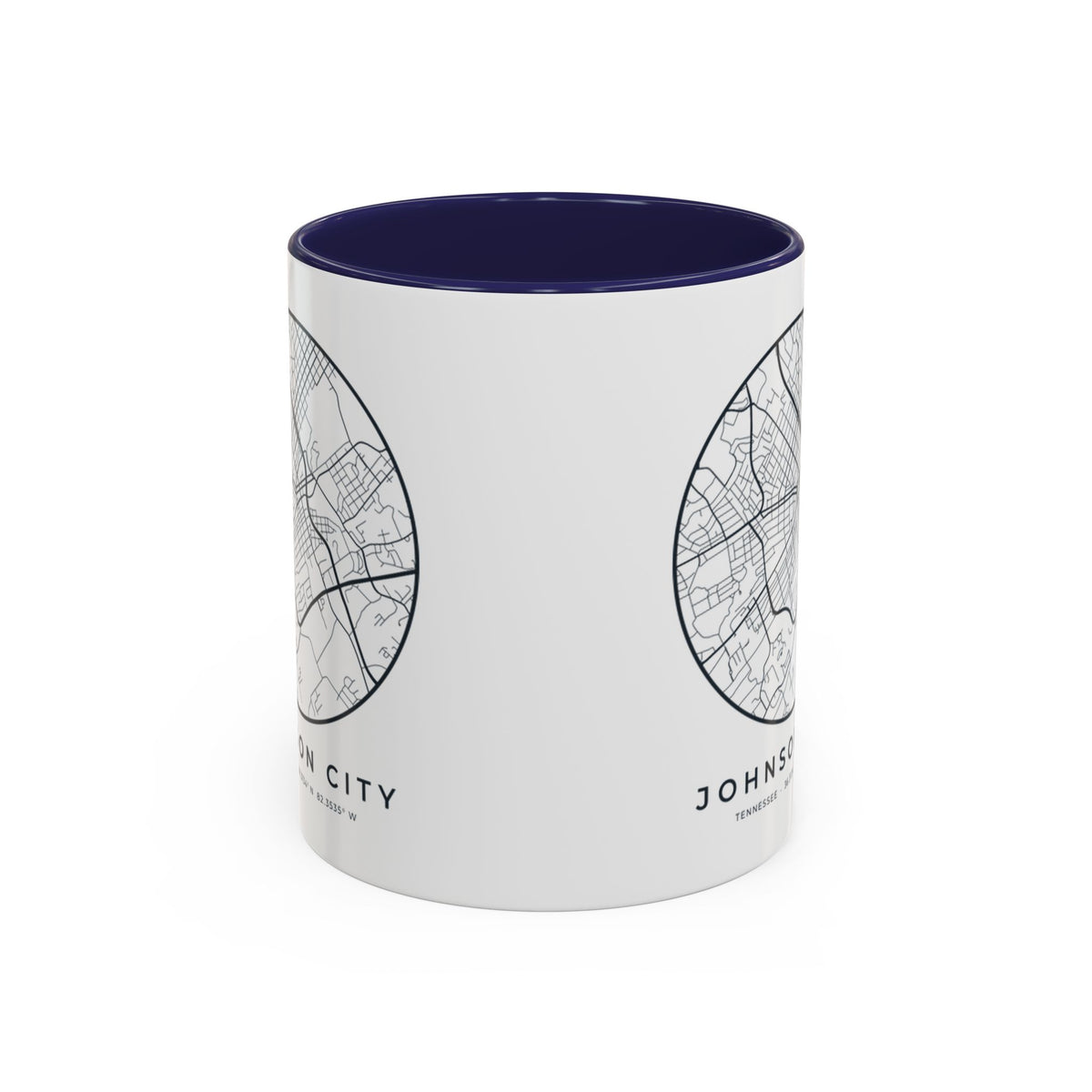 Johnson City Street Map Accent Mug
