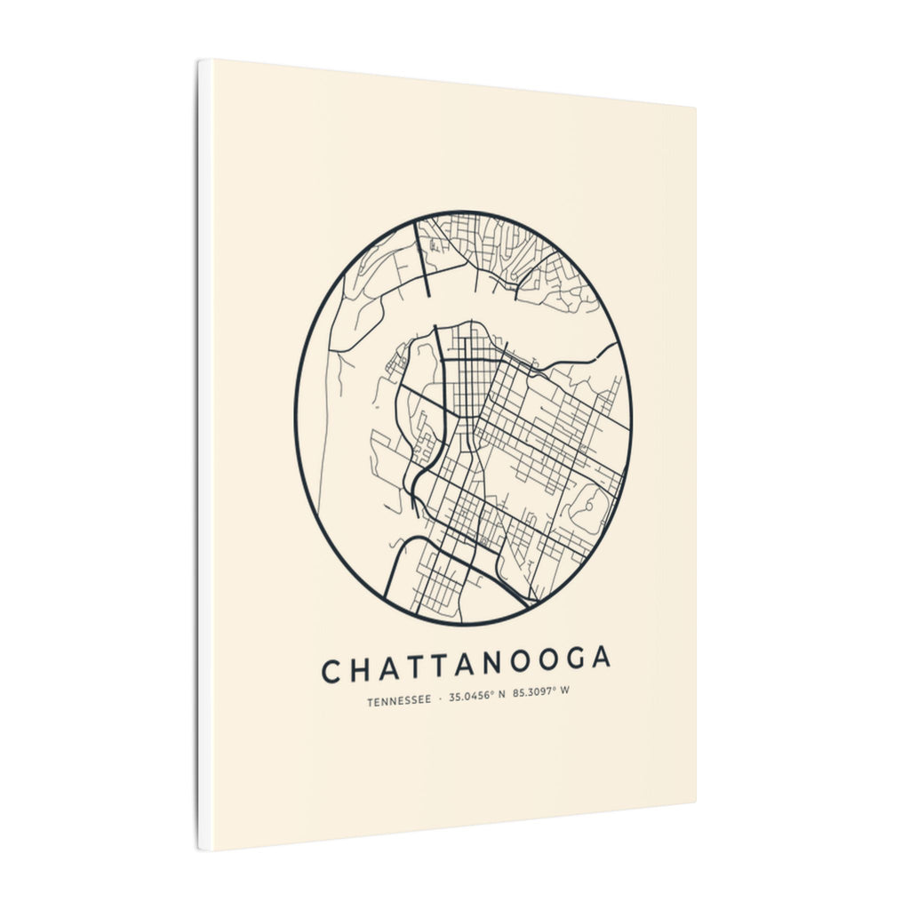 Chattanooga Street Map Canvas Print