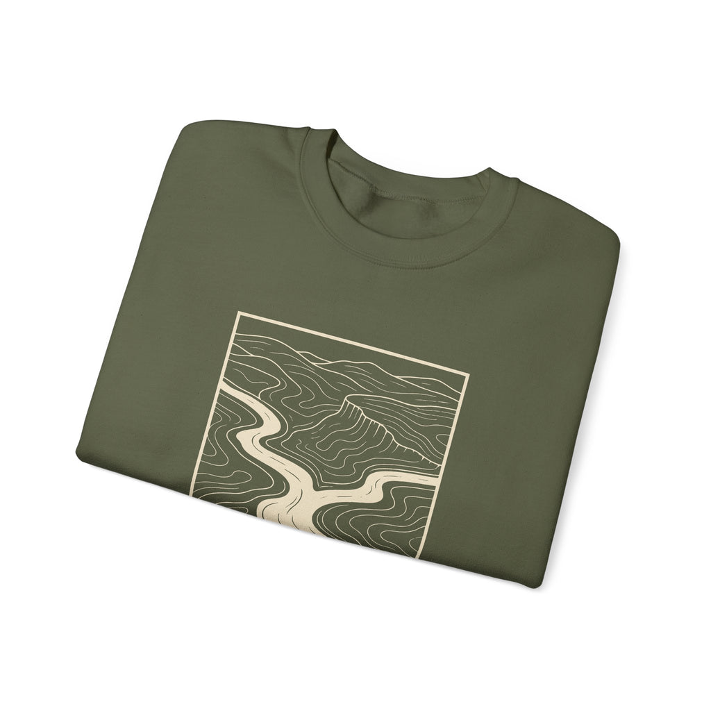 Clarksville Topo Map Crewneck Sweatshirt