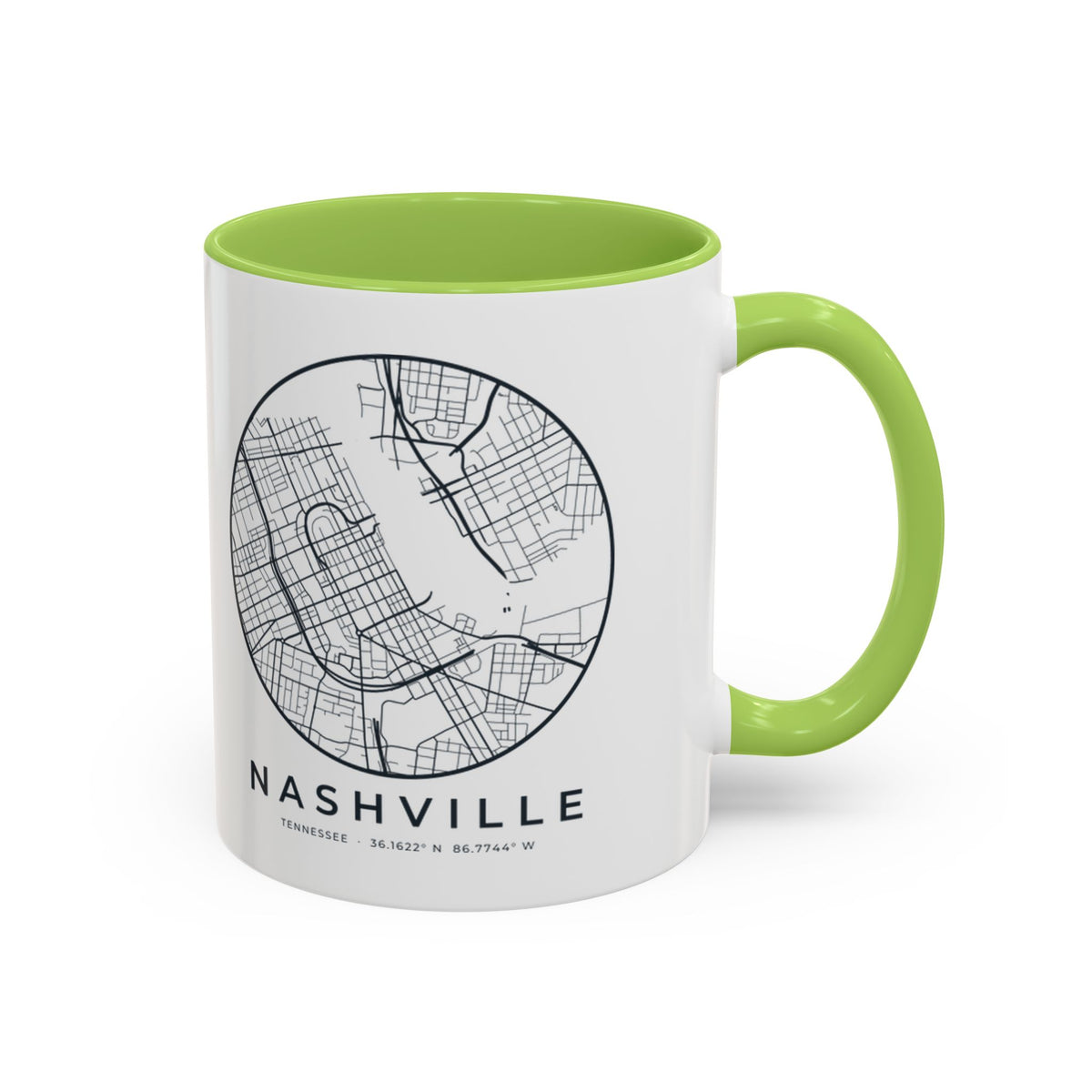 Nashville Street Map Accent Mug