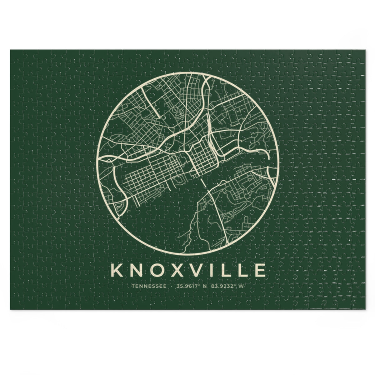 Knoxville Street Map Puzzle (Forest Green)