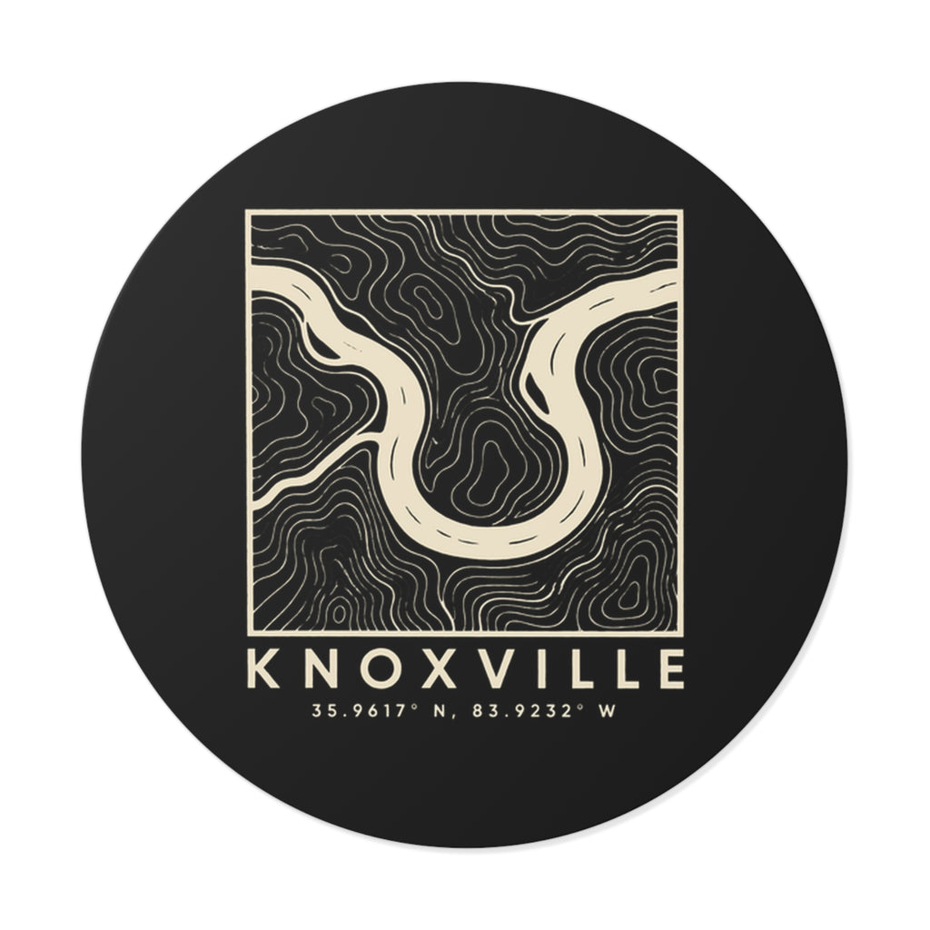 Knoxville Topo Map Sticker (Black)