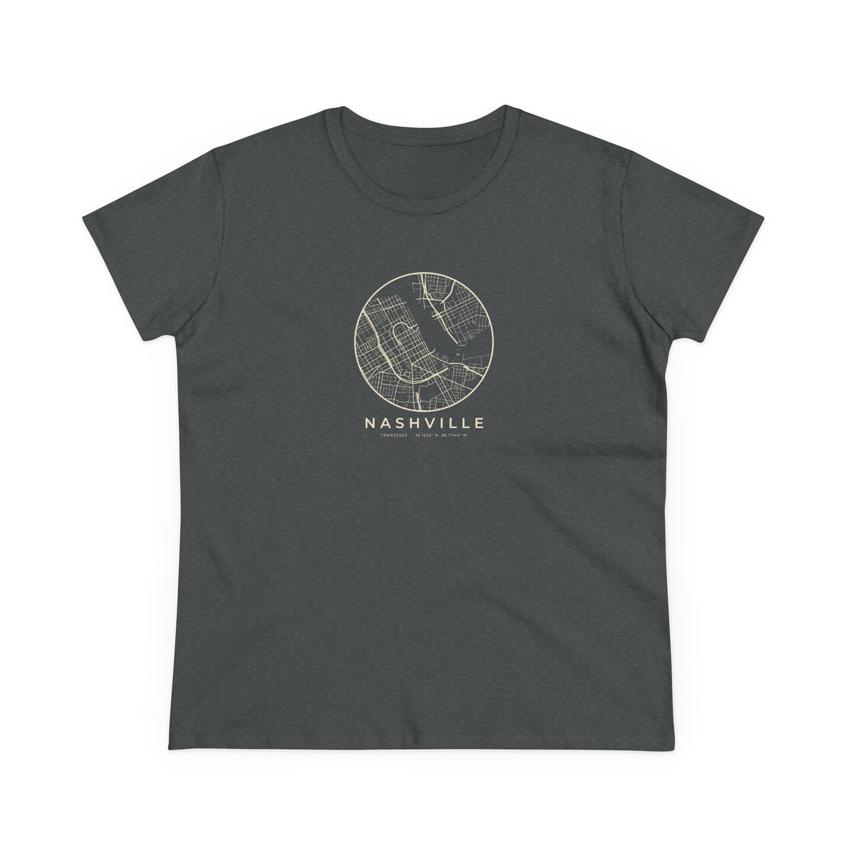 Nashville Street Map Women's T-Shirt