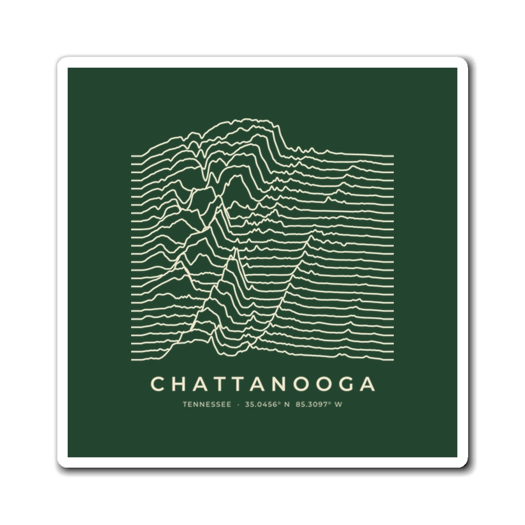 Chattanooga Ridgeline Magnet (Forest Green)