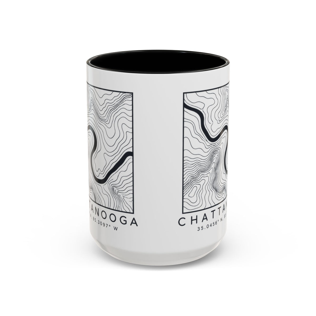Chattanooga Topo Map Accent Mug