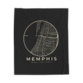 Memphis Street Map Blanket (Black)