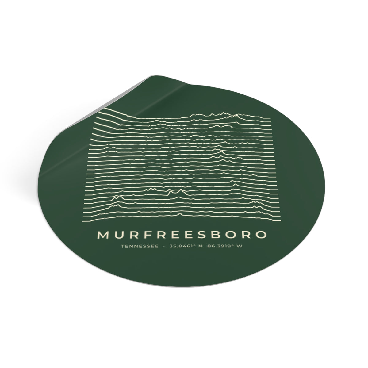 Murfreesboro Ridgeline Sticker (Forest Green)