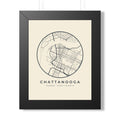 Chattanooga Street Map Framed Print