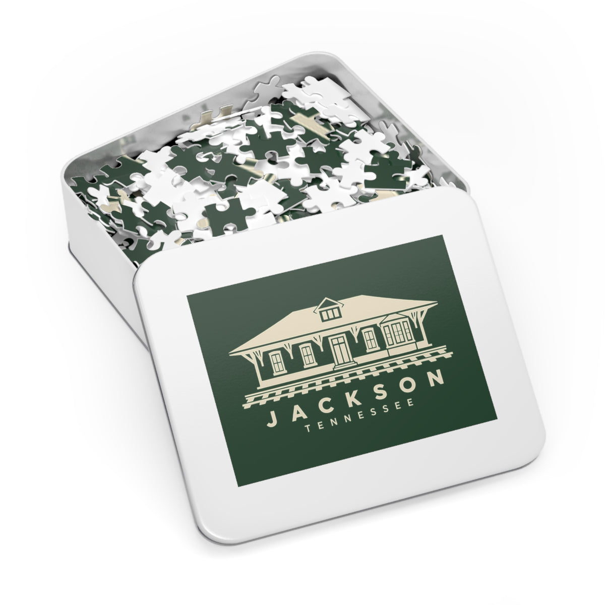 Jackson Train Depot Puzzle (Forest Green)