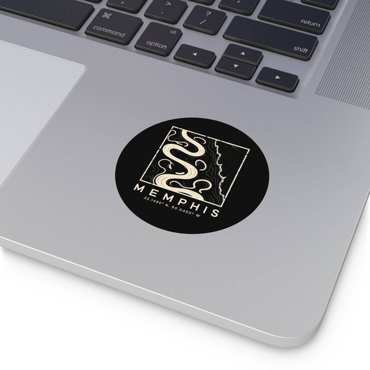 Memphis Topo Map Sticker (Black)